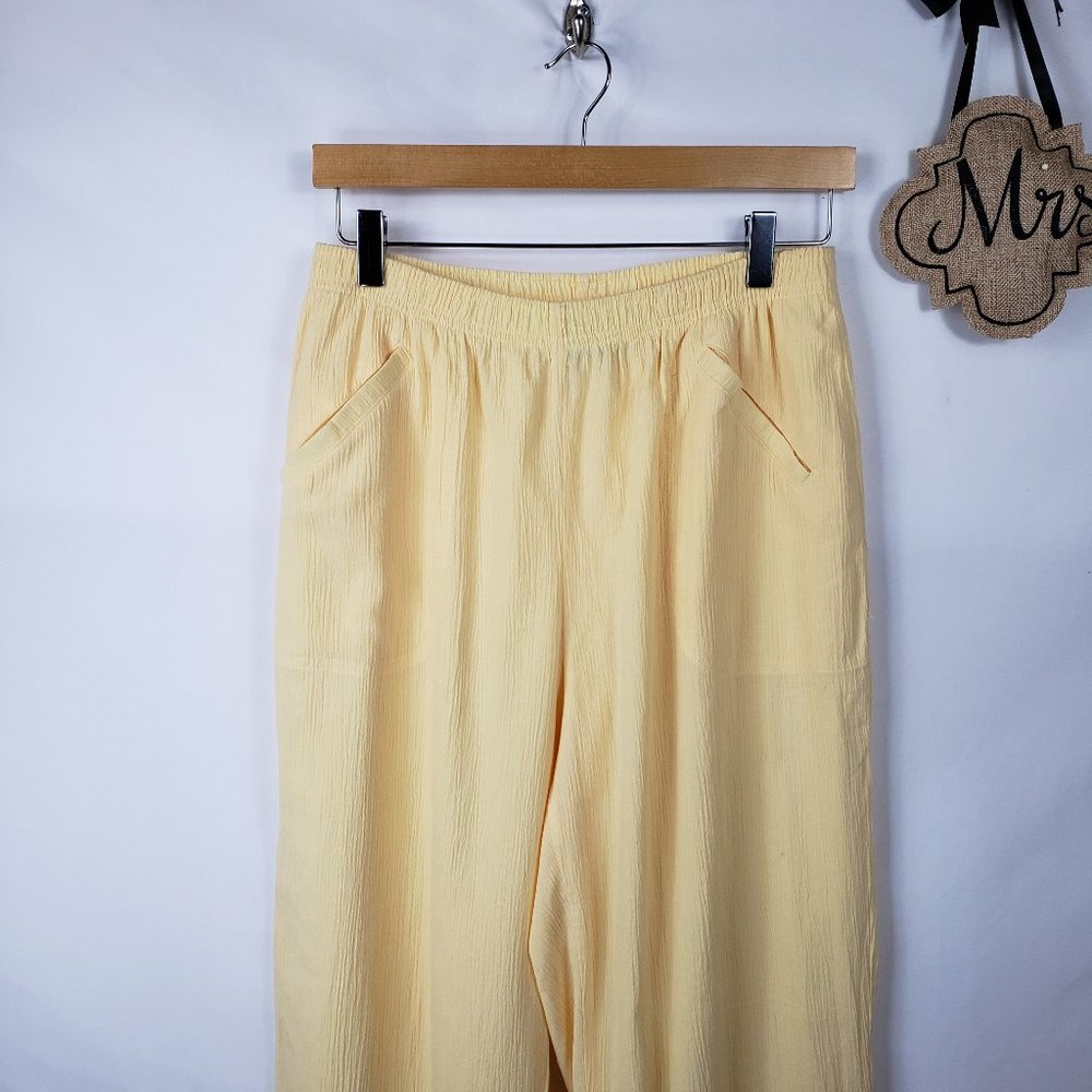 Nikki Vintage Casual Pull On Pants Sz 12 Yellow